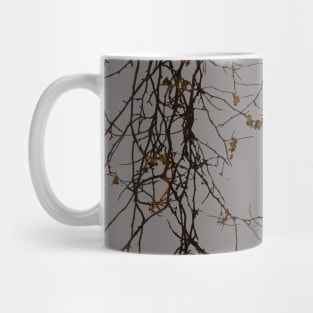 Marple tree in winter in dark grey background Mug